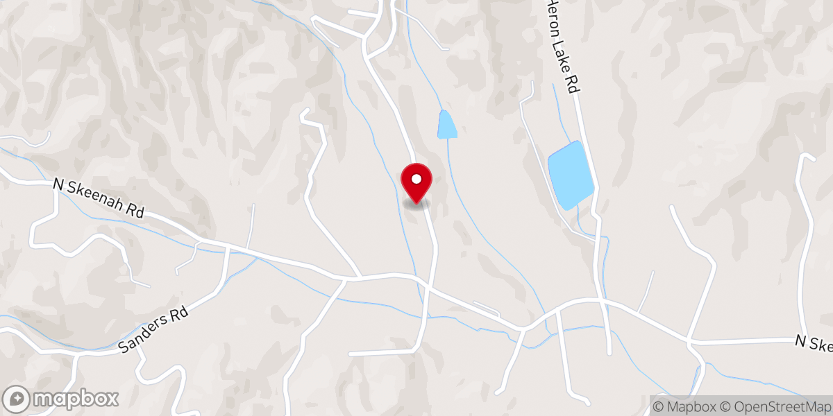 Map showing location of Pleasant Hill Baptist Church