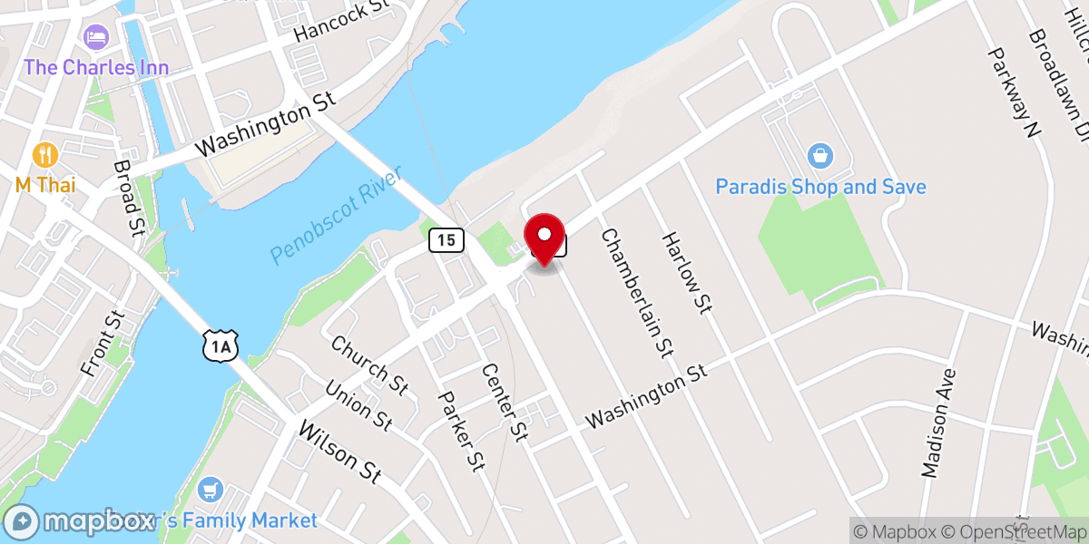 Map showing location of St. Patrick's Episcopal Church