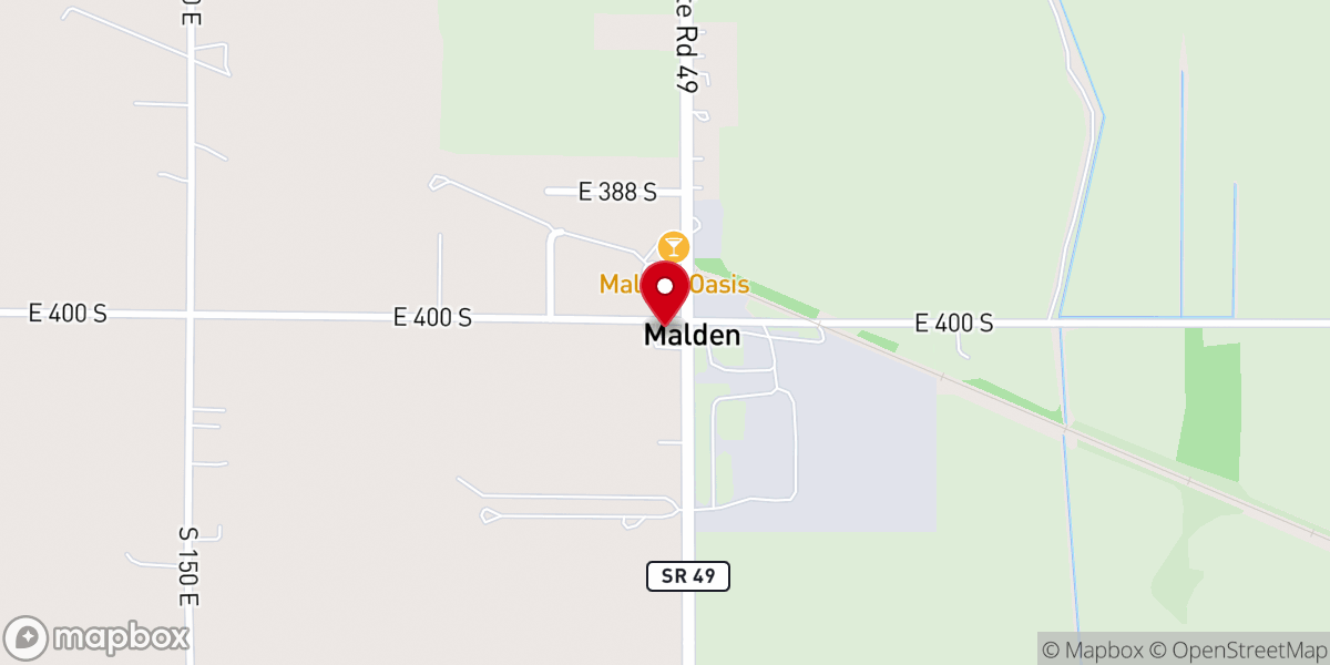 Map showing location of New Hope Missionary Church