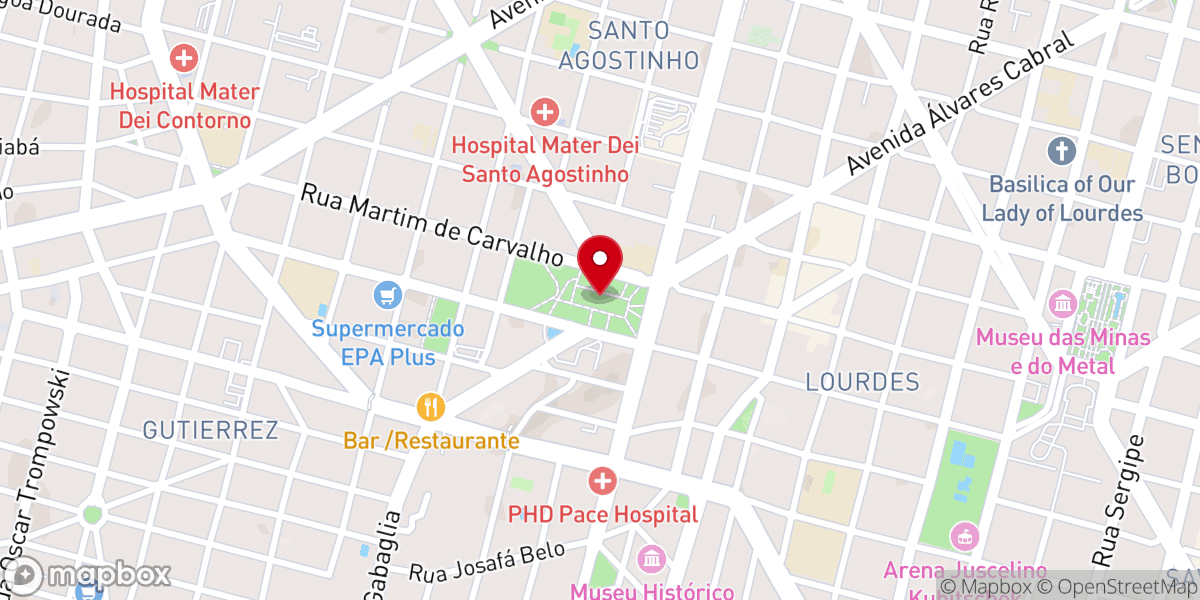Map showing location of Santuário Arquidiocesano Nossa Senhora de Fátima BH