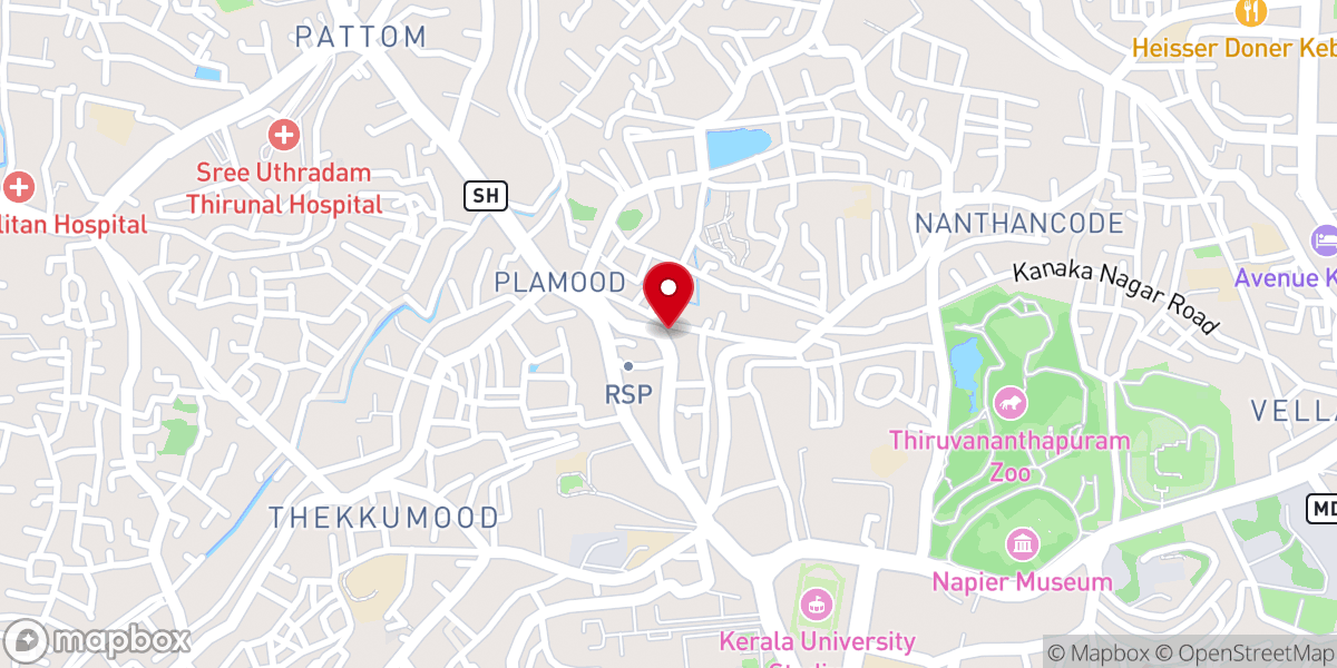 Map showing location of Assemblies of God Evangelistic Centre