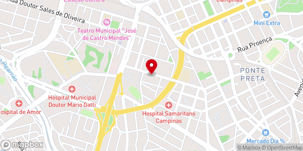 Map showing location of Igreja Pentecostal Deus é Amor Estadual Campinas
