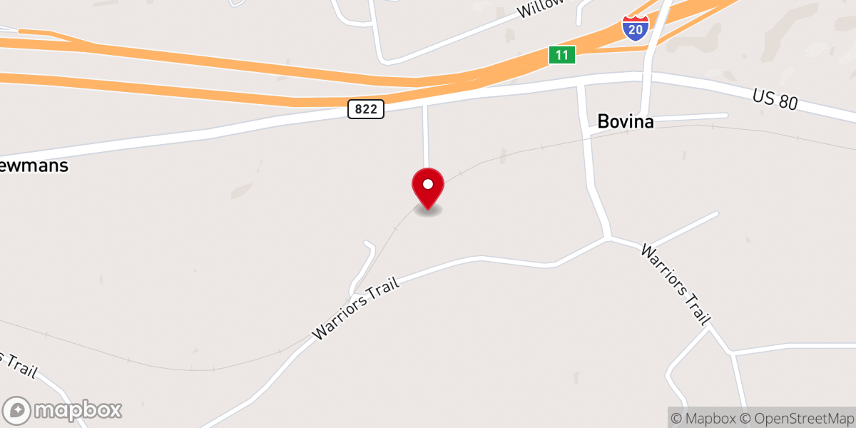 Map showing location of St. Alban's Episcopal Church