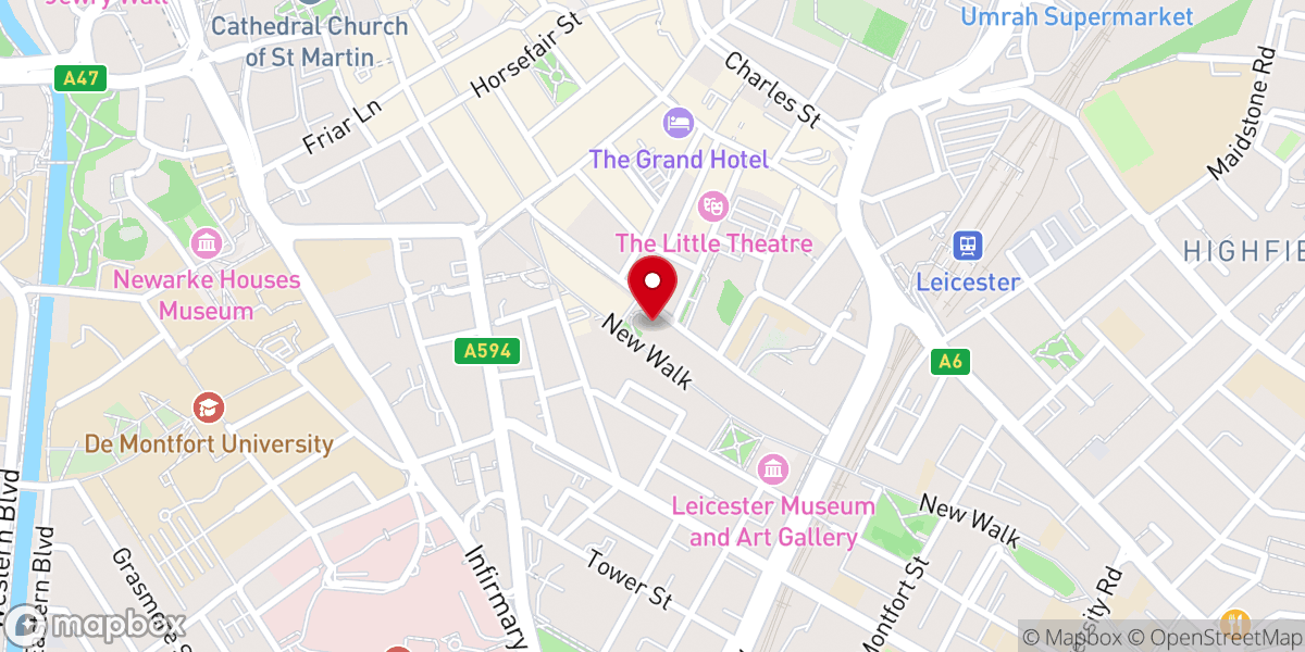Map showing location of Holy Cross Dominican RC Church and Priory