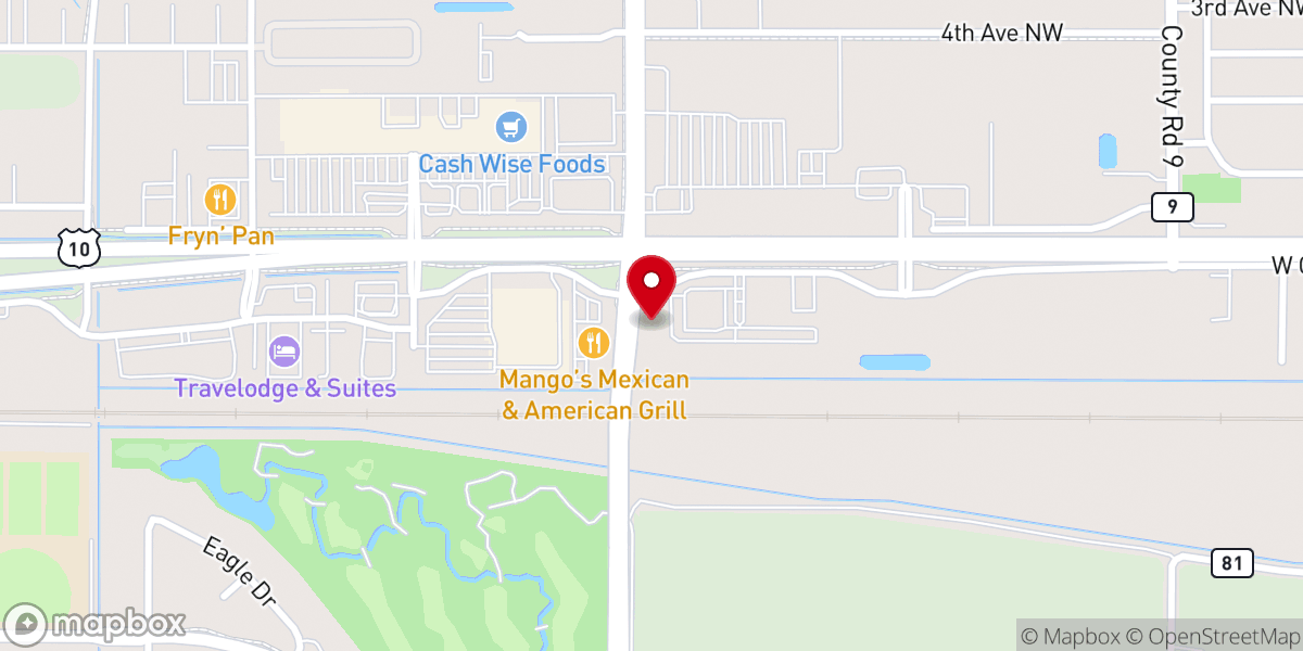 Map showing location of River Valley Church