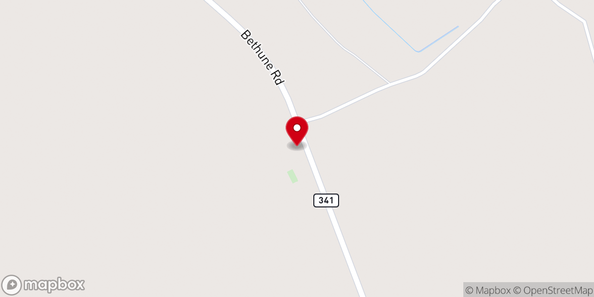 Map showing location of Catoe's Chapel Church of God