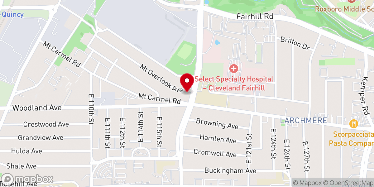 Map showing location of The Heights Presbyterian Church