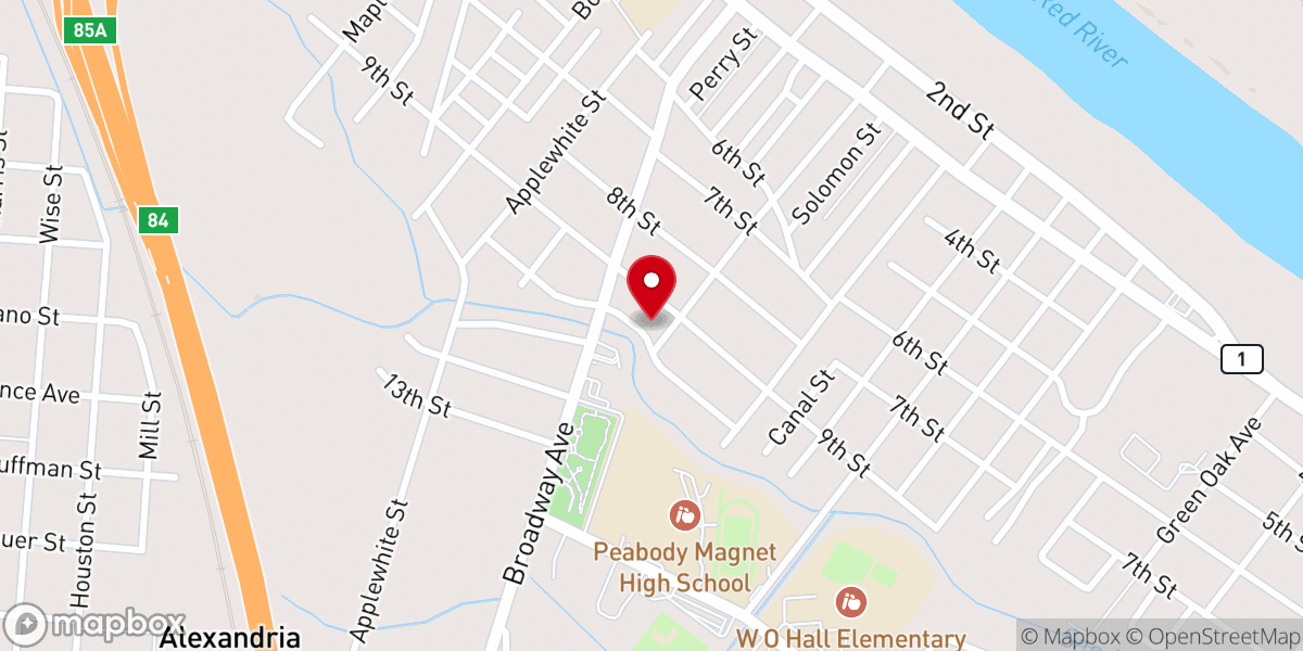 Map showing location of Greater Third Evergreen Baptist Church