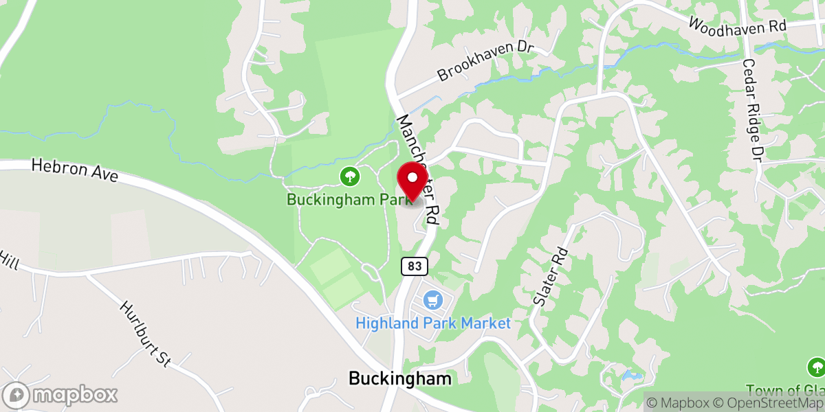 Map showing location of Saint Dunstan Roman Catholic Church