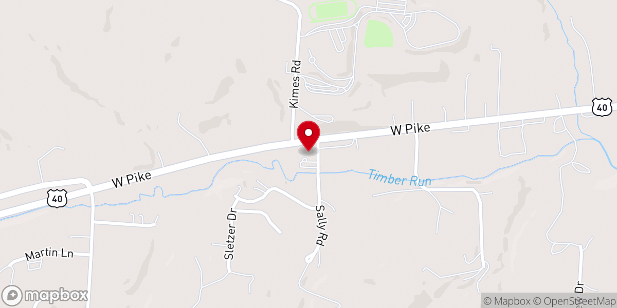Map showing location of Zanesville Church of Christ