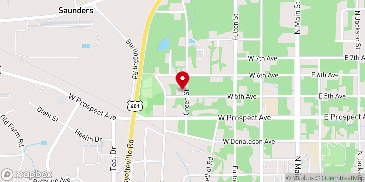 Map showing location of Shiloh Temple of Faith Church