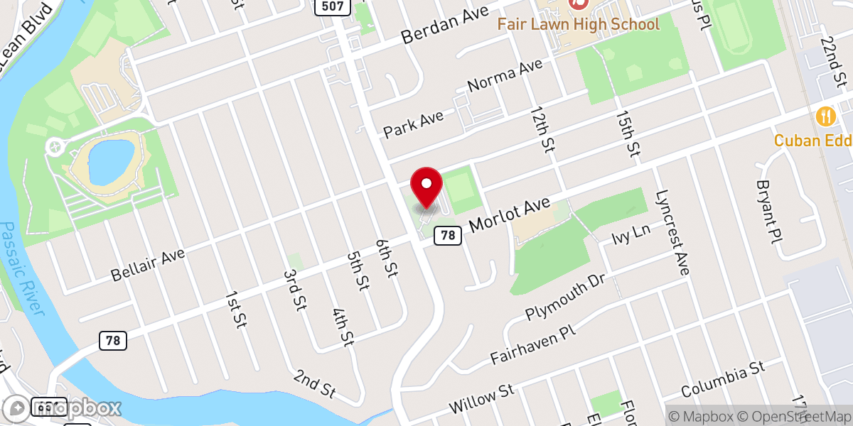 Map showing location of Van Riper Ellis Broadway Baptist Church