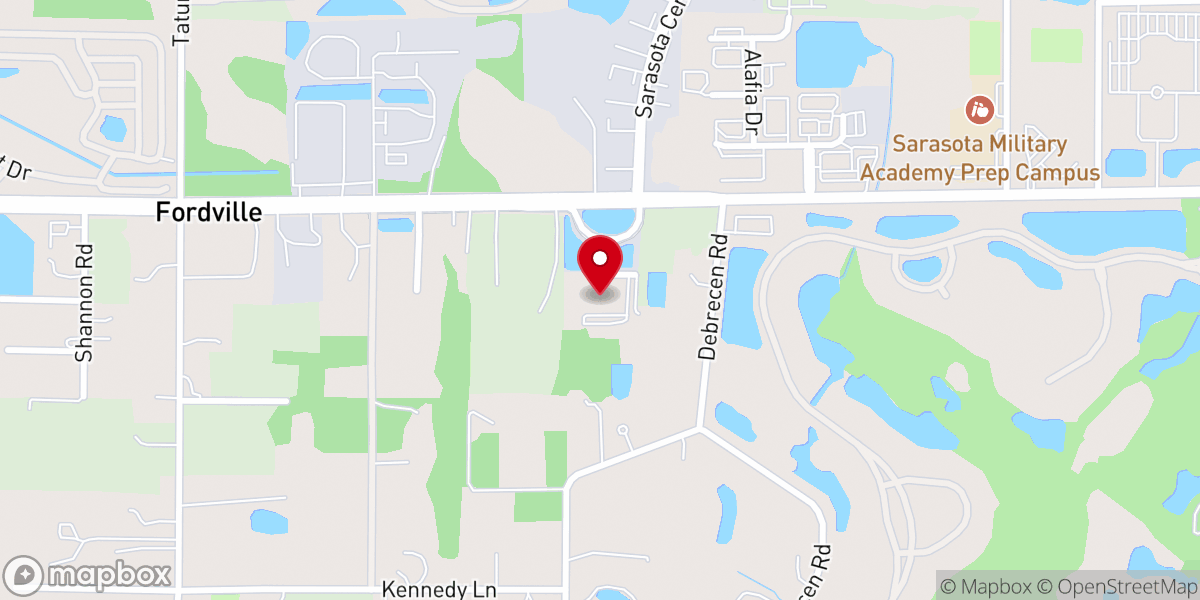 Map showing location of New Life Lutheran Church