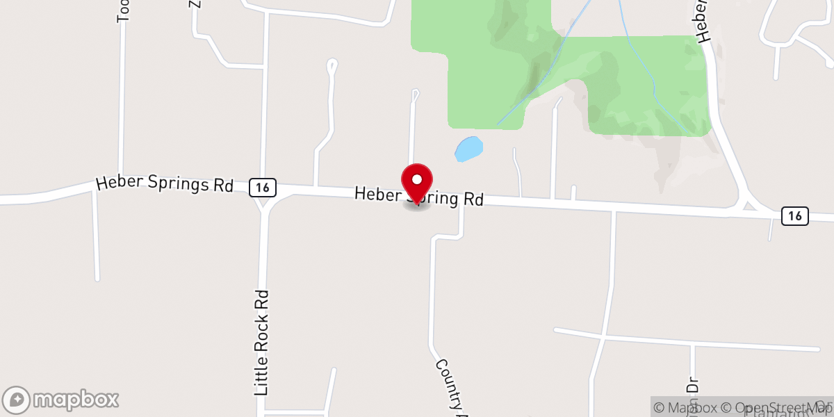 Map showing location of Little Red River Baptist Association