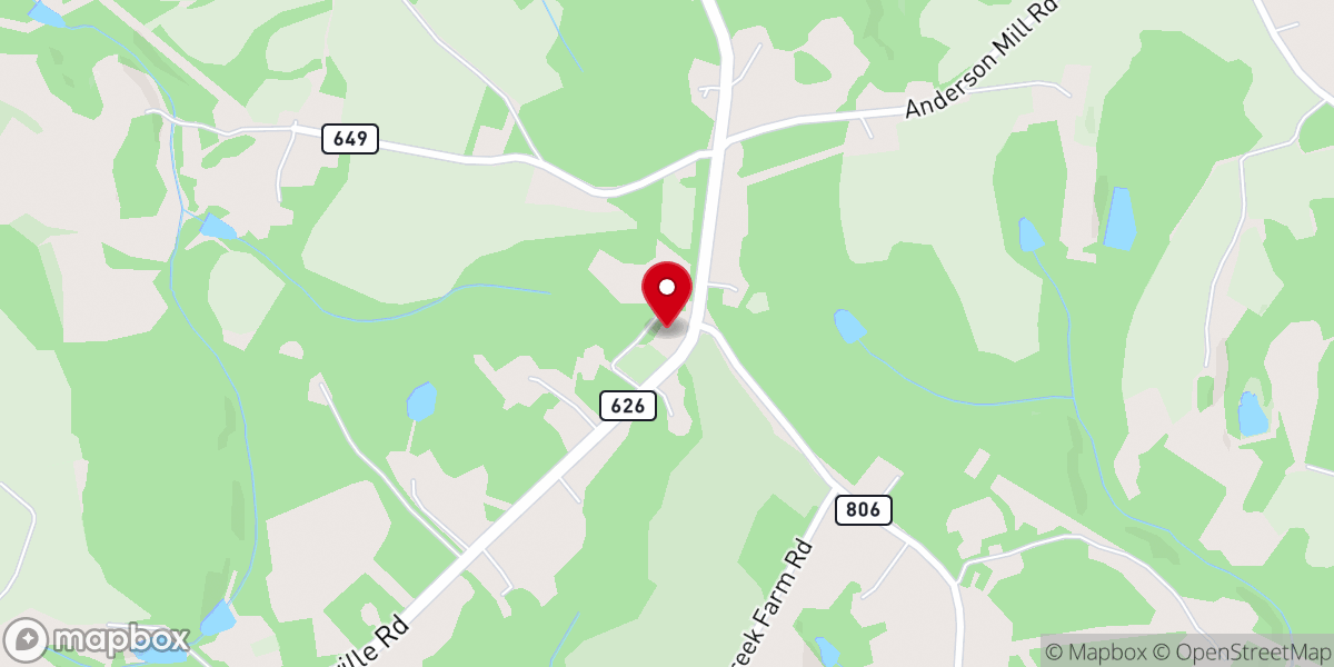 Map showing location of Oak O Ridge Christian Church