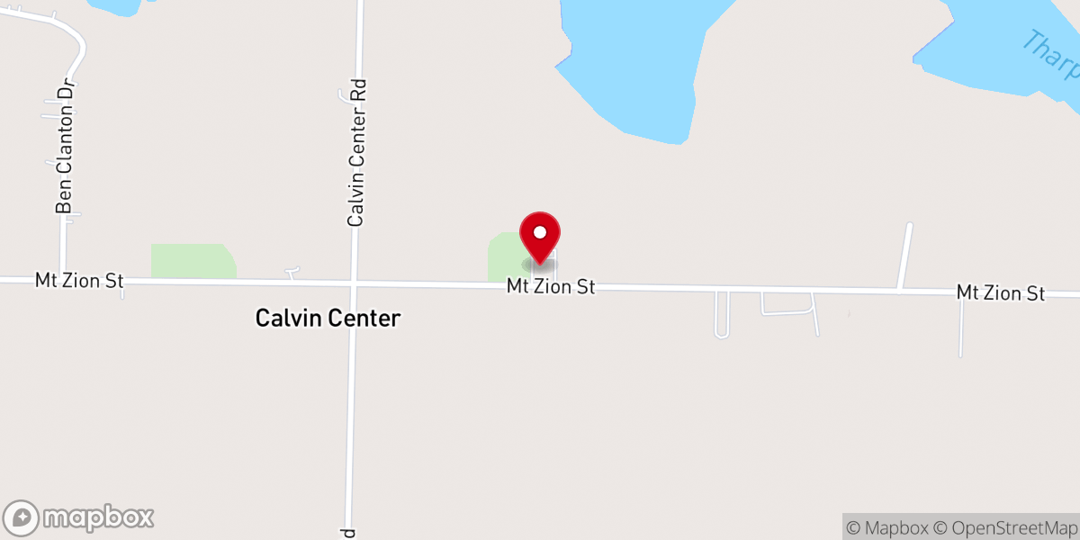 Map showing location of Calvin Community Chapel