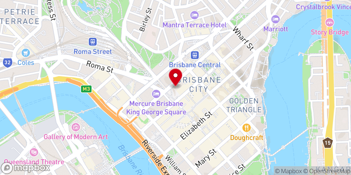 Map showing location of Ann Street Presbyterian Church