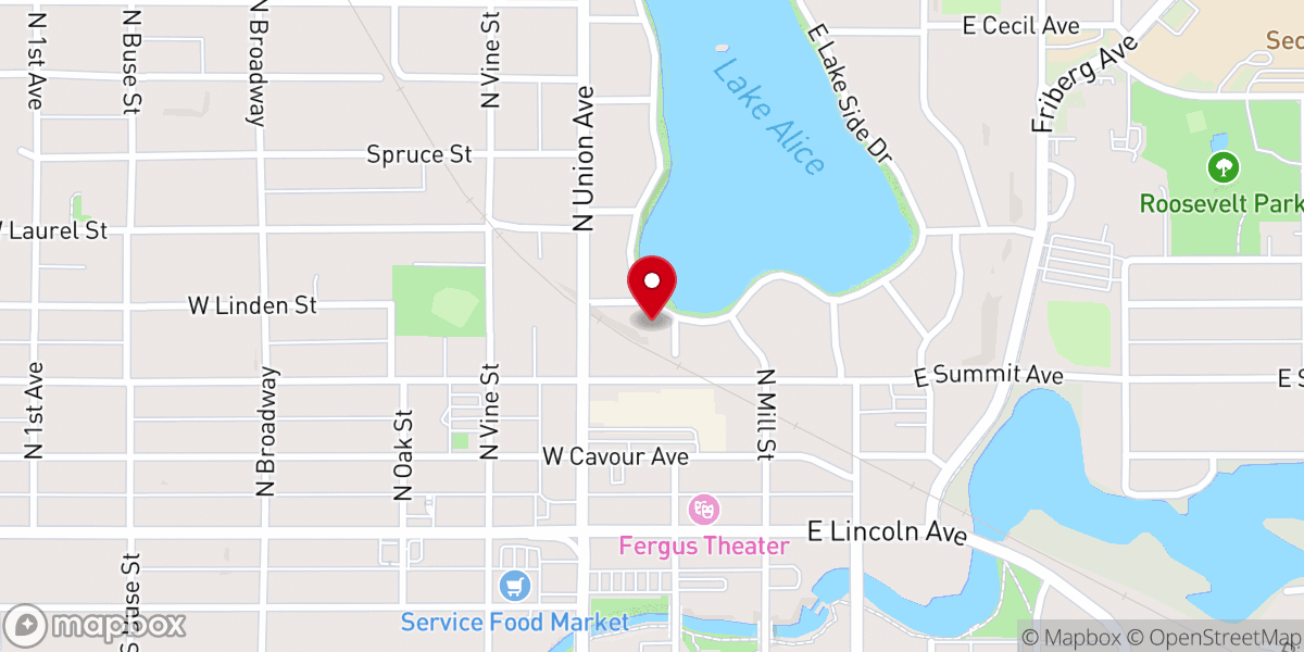 Map showing location of St James Episcopal Church