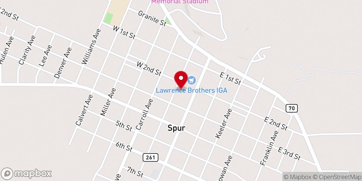 Map showing location of First Baptist Church