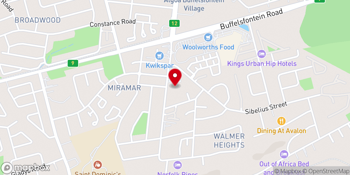 Map showing location of Fountain Vineyard Christian Fellowship