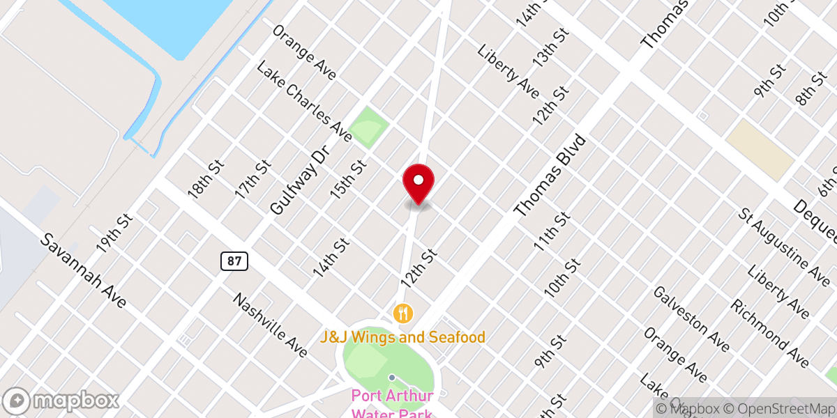 Map showing location of New Community Baptist Church