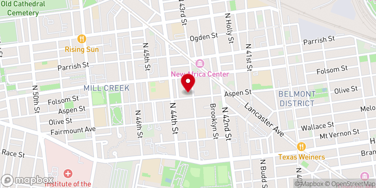 Map showing location of Ward Emmanuel A.M.E. Church