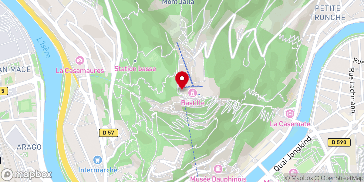 Map showing location of Fort de La Bastille