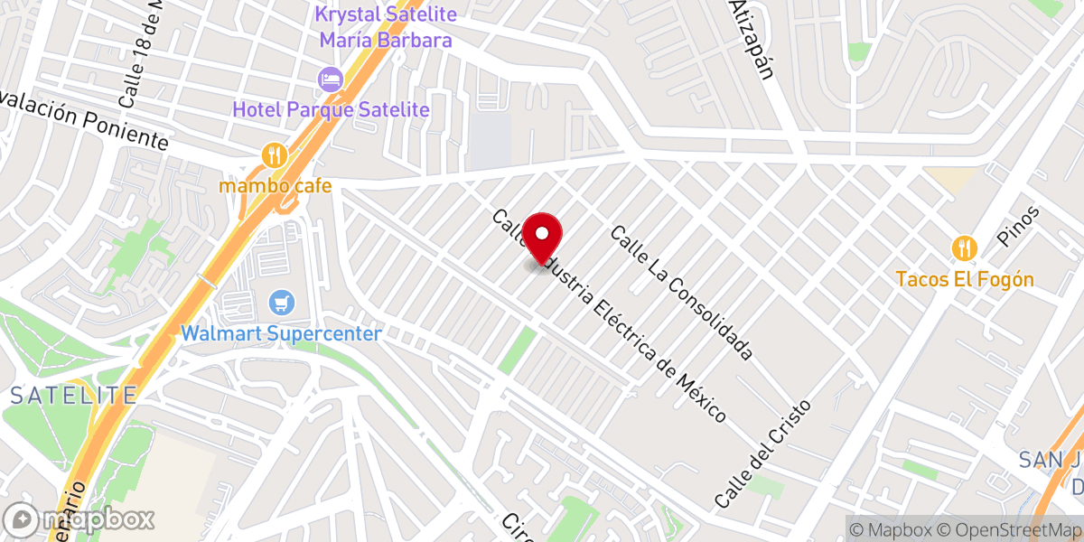 Map showing location of Centro Cristiano Vista Hermosa