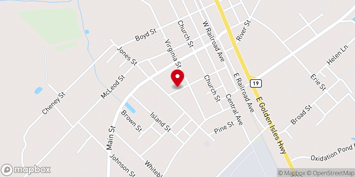 Map showing location of Full Gospel Church of God