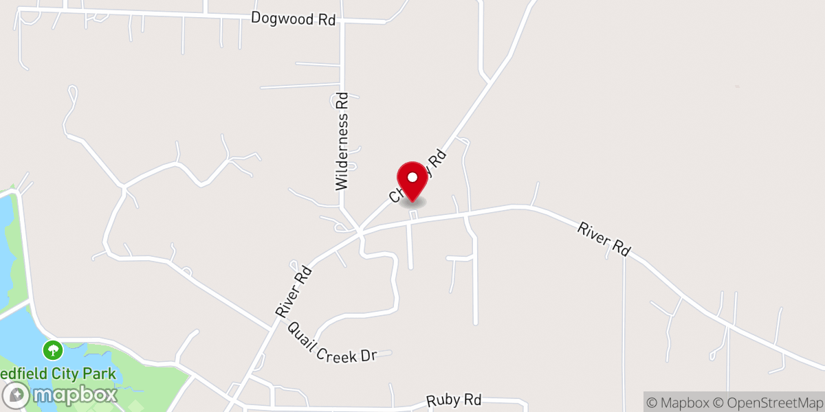 Map showing location of Redfield Church of God