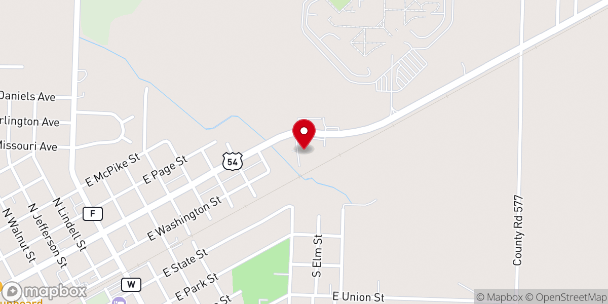 Map showing location of New Life Tabernacle