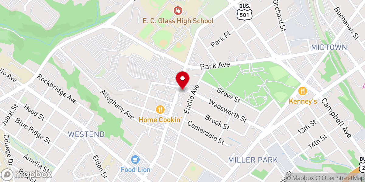 Map showing location of Park View Community Mission