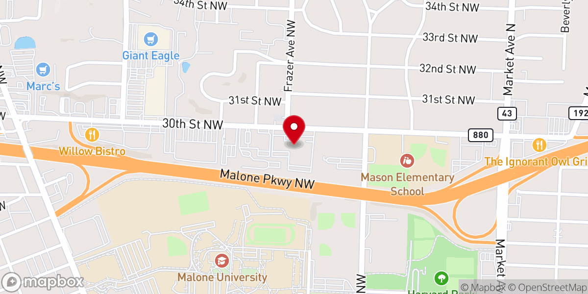 Map showing location of Be Life Church