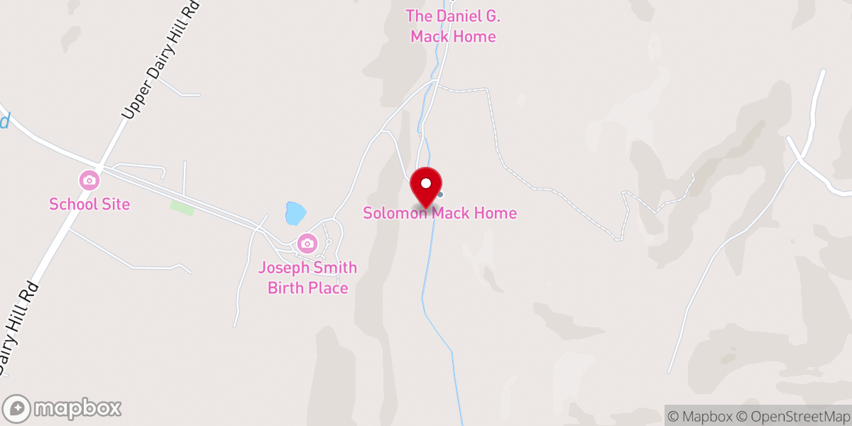 Map showing location of Solomon and Lydia Mack Home Site