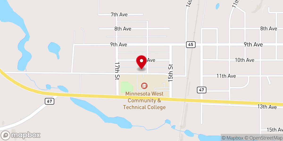 Map showing location of Granite Falls Assembly of God Church