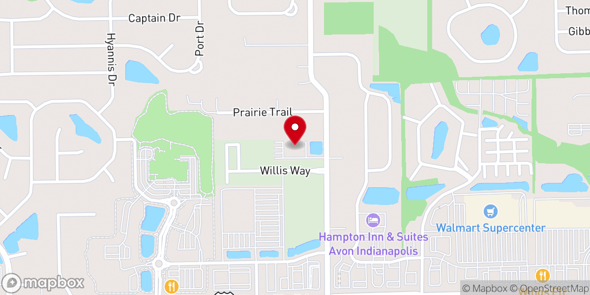 Map showing location of Avon Heights church of Christ