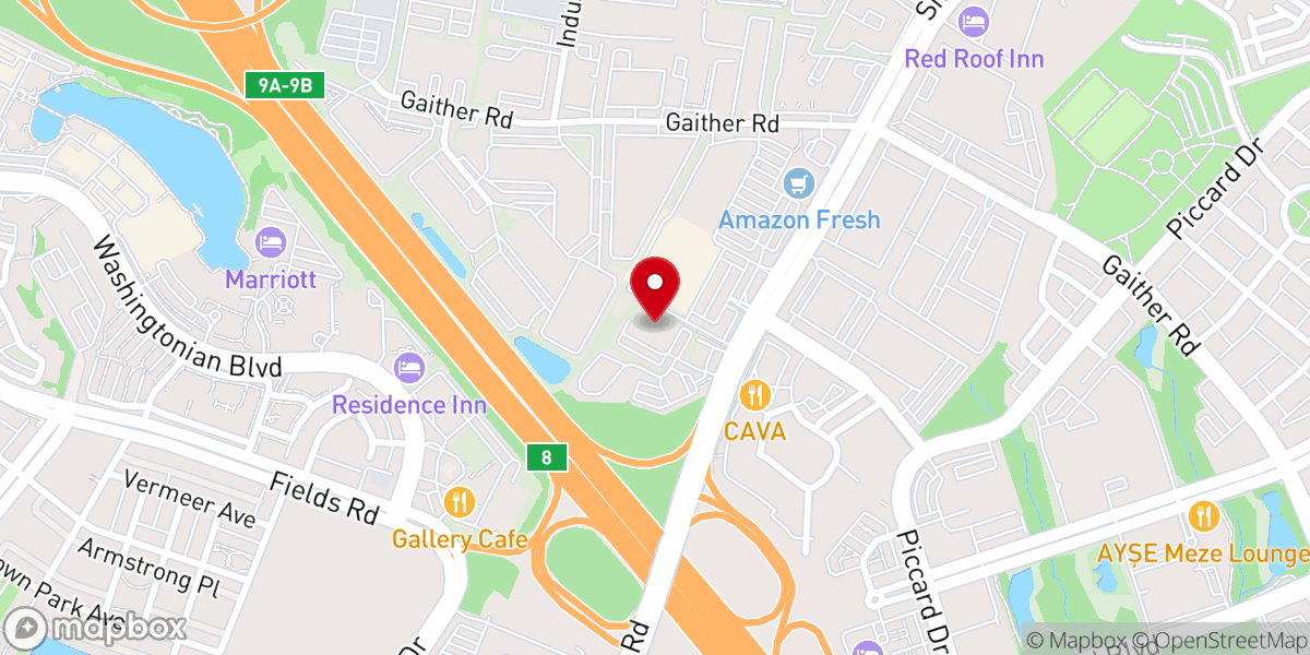 Map showing location of Lucky Strike Rockville