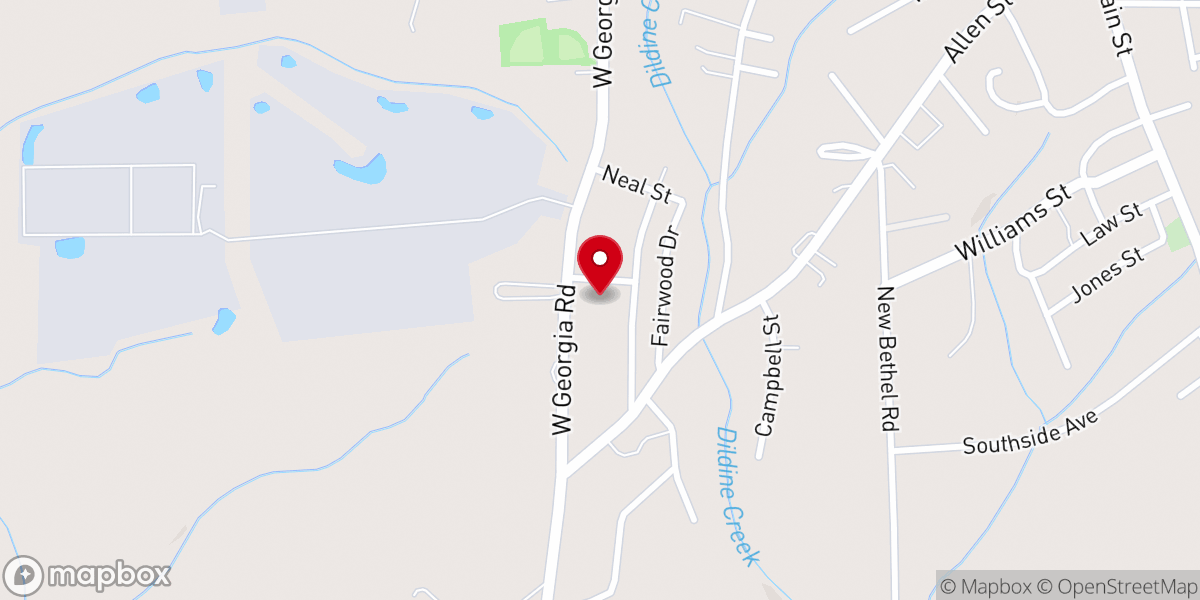 Map showing location of West End Church