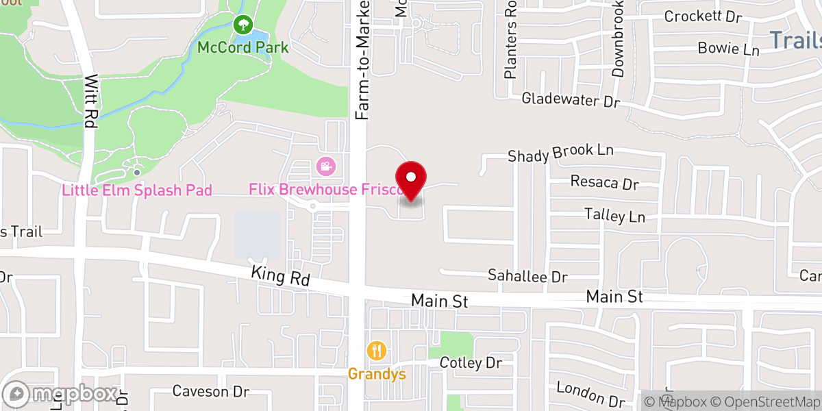 Map showing location of Friendship Church