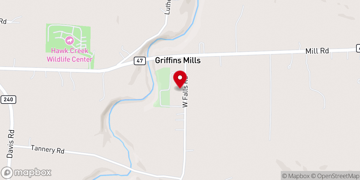 Map showing location of St Paul's Lutheran Church