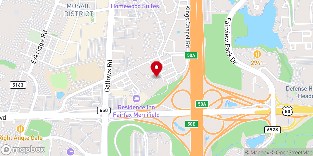Map showing location of Falls Church Merrifield Preschool