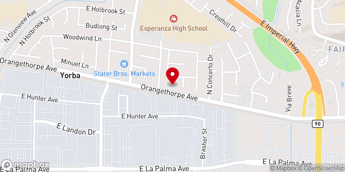 Map showing location of First Works Baptist Church