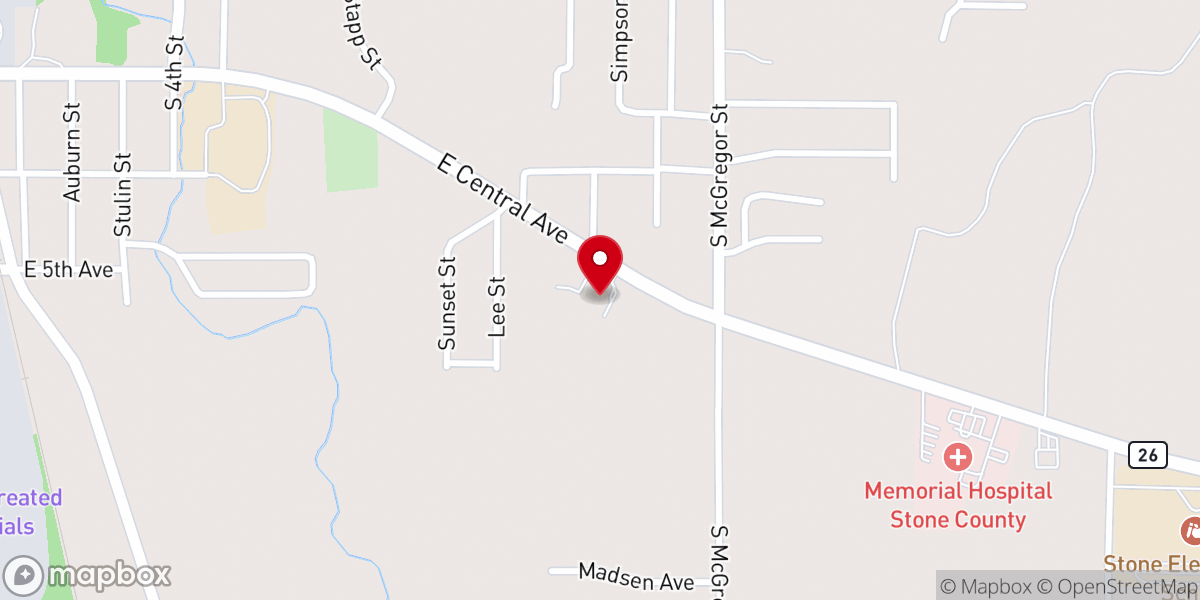 Map showing location of Saint Francis Xavier Catholic Church