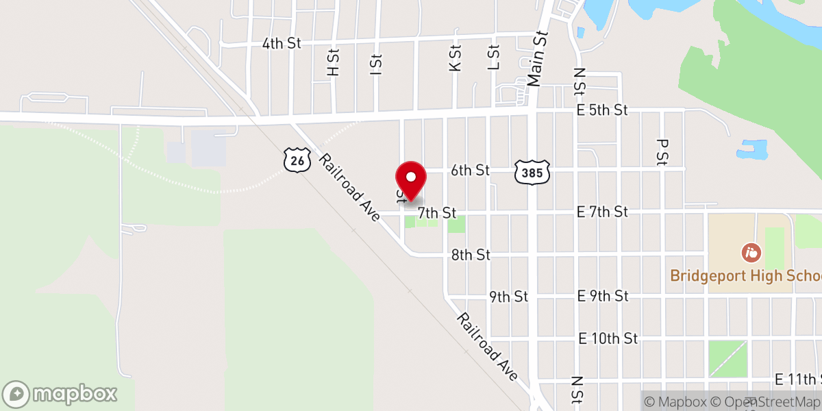Map showing location of Church of Christ