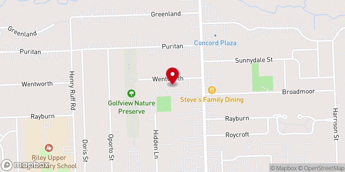 Map showing location of Apostolic Christian Church of Livonia