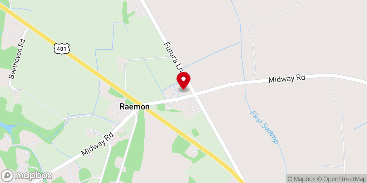 Map showing location of Midway Presbyterian Church