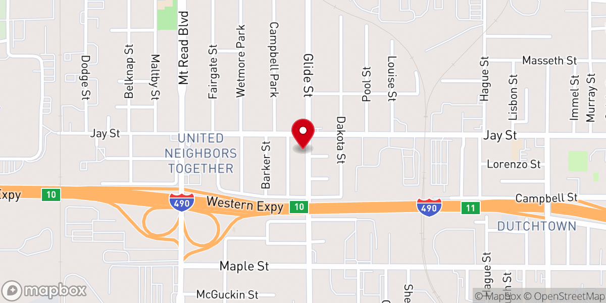 Map showing location of Risen Savior Christian Center