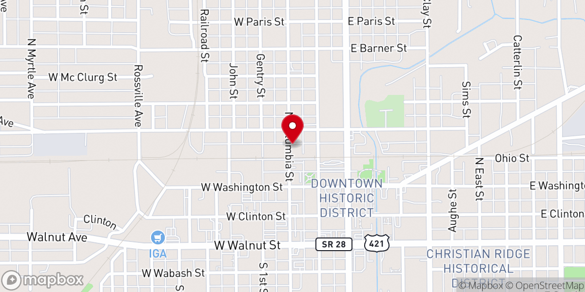 Map showing location of Tornado Roofing Siding & Gutters
