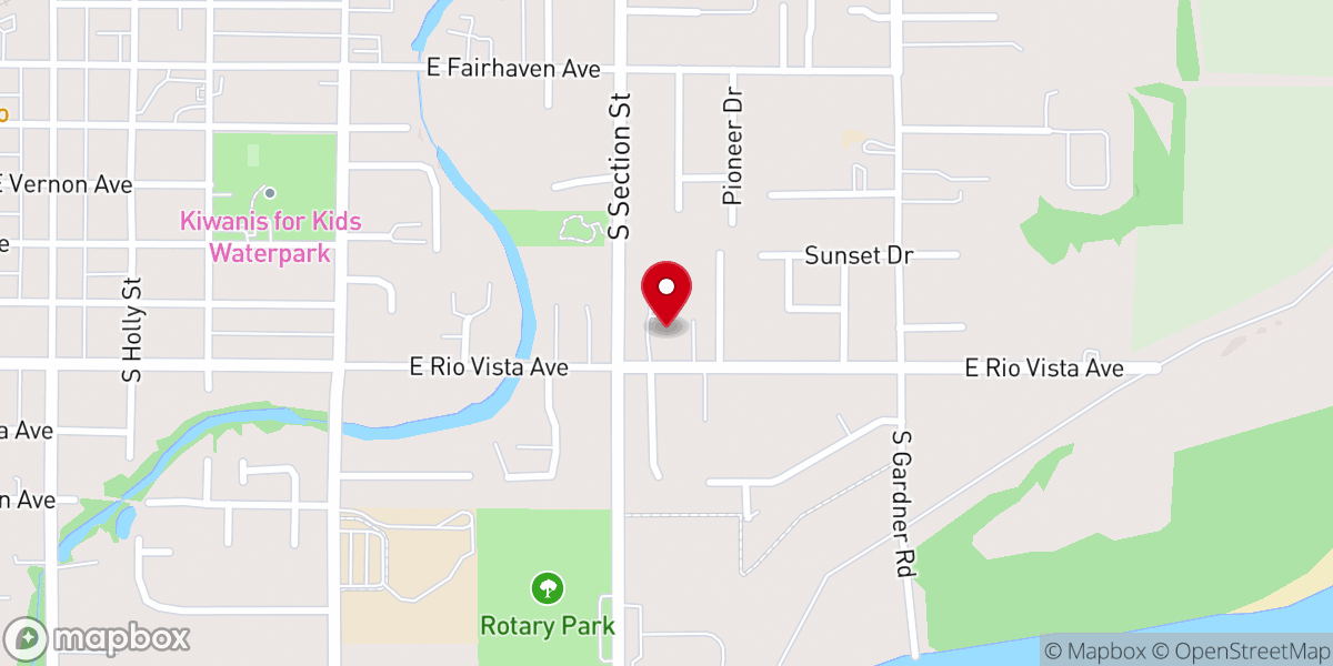 Map showing location of Inspire Church of Burlington Assemblies of God