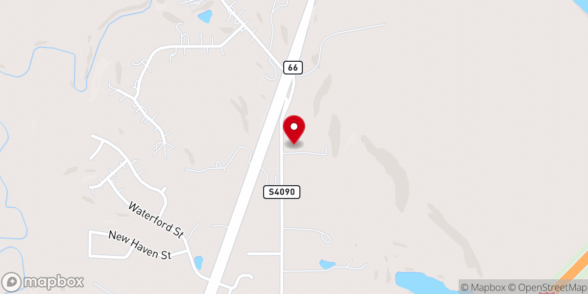 Map showing location of Apostolic Worship Center
